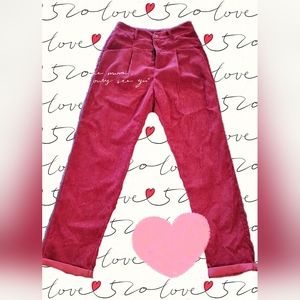 Corduroy red pants